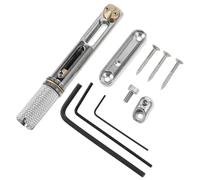 Zerodeko Puente de Guitarra Eléctrica Plateado para Cuerdas sin Cabeza Bloque de Puente y Sillín para Reemplazo Herramienta de Reparación para Luthiers y Aficionados al Bricolaje