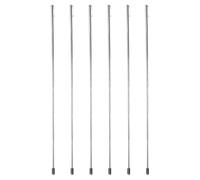 Zerodeko Puntero Telescópico Metálico Portátil Color Plata 6 Piezas con Clip para Dedo, Extensible para Presentaciones en Aula y Enseñanza Adecuado para Profesores