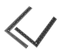 Zerodeko Regla de Ángulo en L de Acero Negro 20X30 CM Juego de 2 Piezas Regla Multifunción para Carpintería E Ingeniería Herramienta de Medición Precisa para Bricolaje y Dibujo Técnico