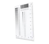 Zerodeko Regla De Insignias Para Detección De Fallas De Alta Precisión Herramienta De Medición De Diámetro Para Uso Laboratorio Regla Transparente Para Estimación Defectos