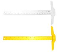 Zerodeko Regla en T de 30 CM de Plástico Transparente y Naranja Doble Escala para Medición Precisa 2 Piezas para Dibujo Diseño y Uso Académico en Estudiantes y Profesionales