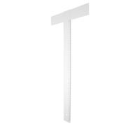 Zerodeko Regla en T de Acrílico Blanco para Carpintería Alta Dureza y Ángulos Precisos, Herramienta Portátil Adecuado para Dibujo E Ingeniería
