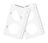Zerodeko Regla Hueca de Plástico 2 Piezas para Medir Diámetro de Frutas y Verduras Medición Precisa y Fácil de Limpiar para Jardinería y Cocina