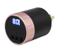 Zerodeko Regulador de Voltaje para Tatuajes Profesional Fuente de Alimentación Portátil con Pantalla Digital Carga USB Aluminio Mate Color Rosa Suministro Estable para Artistas de Tatuaje
