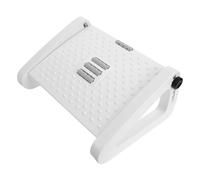 Zerodeko Reposapiés Ajustable Antideslizante de Plástico Blanco, Taburete Ergonómico Pequeño para Oficina y Hogar, Reposapiés para Trabajo de Oficina Función de Masaje y Soporte Triangular