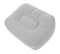 Zerodeko Reposapiés Inflable de PVC Flocado Azul para Casa y Tren, Cojín Cómodo para Descanso Salud