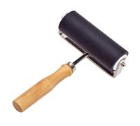 Zerodeko Rodillo para Esculpir Arcilla 10 Cm, Herramienta de Laminación Manual de Plástico y Madera, Color Negro y Original, Adecuado para Manualidades y Cerámica Artística