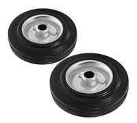 Zerodeko Ruedas de Repuesto para Carrito de Supermercado 2 Piezas 5 Pulgadas Goma Negra Giratorias 360 Grados bajo Ruido Reemplazo Fácil para Carrito de Mano y Gato de Remolque