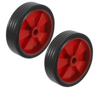 Zerodeko Ruedas para Compresor de Aire 5 Pulgadas Resistentes al Desgaste Ruedas Silenciosas Industriales Rojas 2 Piezas Accesorios Antideslizantes para Movilidad Estable y Repuestos