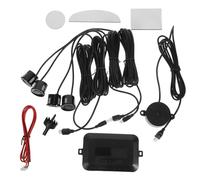 Zerodeko Sensor de Aparcamiento Trasero para Coche, Kit de 4 Sensores Ultrasónicos, Sistema de Advertencia Alerta Sonora, Accesorios Automotrices en Negro para Asistencia de Marcha Atrás