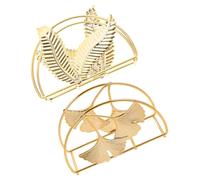 Zerodeko Servilletero de Metal Decorativo para Mesa, 2 Piezas, Soporte para Servilletas de Restaurante y Cocina, Dispensador de Pañuelos de Encimera, Diseño Europeo Compacto para Bar