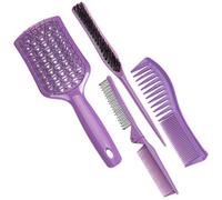 Zerodeko Set de 4 Peines Profesionales para Cabello, Resistentes al Calor y Estáticos, Ligeros y Ergonómicos, Ideales para Salón y Uso Hogar