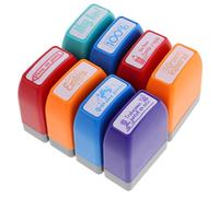 Zerodeko Set de 8 Sellos de Colores para Profesores Sellos de Calificación y Evaluación Aula Material Escolar Seguro para Enseñanza y Refuerzo Educativo Infantil