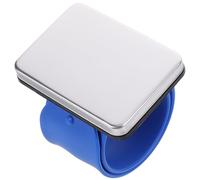 Zerodeko Silicona Azul para Peluqueros, Porta Pinzas y Cojín Porta Alfileres para Uso Profesional en Salones de Belleza