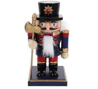 Zerodeko Soldado Cascanueces de Madera Azul Pequeño Figura Decorativa Navideña para Escritorio Adorno de Interior para Fiesta y Hogar Manualidad Tradicional de Navidad 1 Pieza