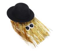 Zerodeko Sombrero Miniatura para Botellas de Vino Decoración para Fiestas Accesorio de Fiesta para Halloween Sombrero Formal Color Dorado para Celebraciones y Manualidades