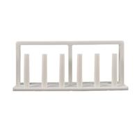 Zerodeko Soporte de Plástico Blanco para Tubos de Prueba 6 Agujeros, Organizador Práctico para Laboratorio Escolar y Gradilla para Tubos de Centrífuga