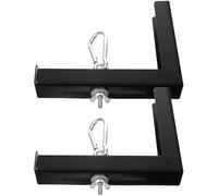 Zerodeko Soporte en L Paquete de 2 Piezas con Gancho para Pantalla de Proyector Ajustable 6 Pulgadas, de Hierro Negro, Fácil de Instalar para Oficina y Fotográficos