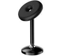 Zerodeko Soporte Magnético para Teléfono de Coche Ventosa y Base de Aleación de Aluminio, Giratorio 360° Compatible Varios Modelos, Cobertura Total de Silicona Antirayaduras, Color Negro