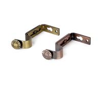 Zerodeko Soporte Mm Cortina para de de Aleación Barra de Aluminio Marrón, 4 Piezas para Varillas de 18-22 Resistente en y Elegante para Montaje Pared