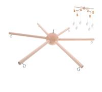 Zerodeko Soporte Móvil de Madera para Cuna con Patas Esféricas Kit DIY para Colgar Juguetes y Carillones Compatible con Móviles Infantiles y Decoración de Guardería