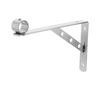 Zerodeko Soporte para Barra de Armario de Acero Inoxidable con Diseño Triangular Estabilizador, Fácil Instalación y Ahorro de Espacio para Baño y Balcón, Color Plata
