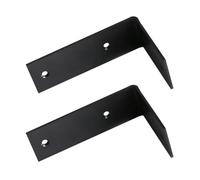 Zerodeko Soporte para Estantes de Pared Negro de Acero Inoxidable Grueso Refuerzo Triangular de Esquina 125X45 MM 2 Piezas Soporte Resistente para Baldas de Almacenamiento en Hogar y