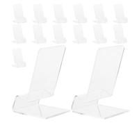 Zerodeko Soporte para Teléfono Móvil Estable Transparente de Acrílico, 15 Piezas, Soporte de Escritorio Compacto Compatible con Varias Versiones para Oficina, Dormitorio o Cocina