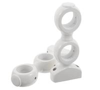 Zerodeko Soportes de Madera para Barra de Cortina Doble 35-35 Cm 2 Piezas Montaje en Pared y Techo Accesorios para Cortinas de Salón y Dormitorio Soporte Resistente