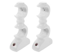 Zerodeko Soportes de Montaje para Barras de Cortina Dobles de Madera, Diámetro 29 MM, Fijación Sólida para Uso Doméstico y Profesional, Paquete 2 Soportes