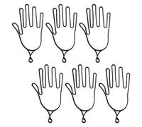 Zerodeko Soportes para Guantes de Golf 6 Piezas Soporte Portátil de Plástico PP Negro para Accesorios de Golf Perchas Resistentes para Secar y Mantener en Forma Adecuado para Hombres