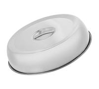 Zerodeko Tapa de Acero Inoxidable para Carne con Asa, Cubierta Metálica y Conveniente para Barbacoa, Borde Liso y Resistente para Cocina Exterior