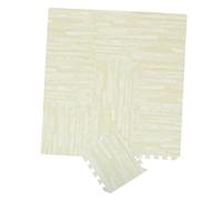 Zerodeko Tapete De Juego Para Bebés, Baldosas De Espuma Eva 30x30x1 Cm, Alfombra Tipo Rompecabezas Blanca Diseño Madera, Acolchado Para Gateo, Sala y Dormitorio, Set 10 Piezas