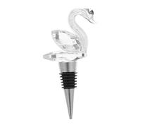 Zerodeko Tapón de Botella de con Diseño de Cisne Tapón Reutilizable de Metal y Cristal para Conservación de Vinos y Bebidas Regalo Elegante para Bodas y Fiestas