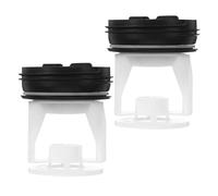 Zerodeko Tapones de Drenaje para Lavadora 2 Piezas Plástico Resistente Modelo 04 Tres Orificios Filtro y Válvula para Desagüe de Bomba Accesorio Compatible para Reparación y