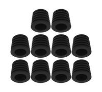 Zerodeko Tapones de Silicona para Botella de Vino Negro, Sellador Hermético Reutilizable, 10 Piezas Diseño Elegante para Clubs y Bares