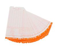 Zerodeko Tarjetas de Control de Asistencia para Oficina Formato Mensual 50 Hojas Blancas Aplicables para Registro de Jornada Laboral y Control Horario de Empleados