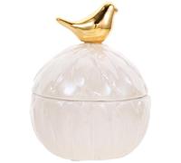 Zerodeko Tarro de Cerámica Pequeño para Joyas Tapa, Almacenamiento Decorativo Multifuncional para Dulces y Bisutería, Organizador Práctico Hogar y Cocina, Estilo Nórdico Moderno