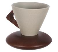 Zerodeko Taza de Café de Cerámica Cónica 250ml, Estilo Rústico Vintage
