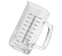 Zerodeko Taza Medidora Cuadrada de Vidrio Transparente de 120ml con Mango Resistente al Calor para Café y Leche en Casa y Preparación de Café