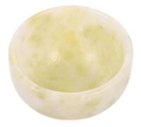 Zerodeko Tazón de Crema de Afeitar Pequeño de Jade Azul para Hombres, Cuenco para Jabón de Afeitar Textura Natural, Recipiente Antideslizante para Equipo de Afeitado en Casa y Barbería