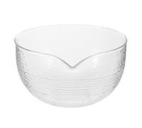 Zerodeko Tazón de Matcha de Vidrio Transparente con Vertedor, Diseño Japonés Elegante, Compatible con Batidor de Té, Adecuado para Uso en Casa y Viaje