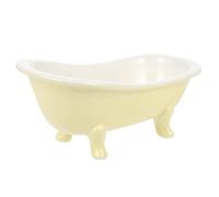 Zerodeko Tazón de Postre de Cerámica Amarillo Original y Fácil de Limpiar Forma de Bañera, Adecuado para Almacenar Alimentos en Restaurante o Hotel
