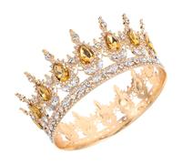 Zerodeko Tiaras de Novia con Gemas de Imitación Estilo Barroco Retro para Boda Tiara de Cristal para Princesa Accesorios de Cabello para Fiesta de Disfraces para Mujer