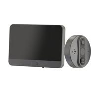 Zerodeko Timbre Visual Ojo de Gato Electrónico, Mirilla Electrónica con Wifi, Metal, 720p 1mp, 32g, 5000ma, Videollamada y Vídeo en Real para Seguridad del Hogar, Personas Mayores
