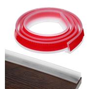 Zerodeko Tira Autoadhesiva Barrera de Agua para Umbral de Ducha y Encimera de Cocina, Transparente, 100x2x1.2 Cm, Bloqueador de Salpicaduras Resistente de Tpe para Baño y Fregadero