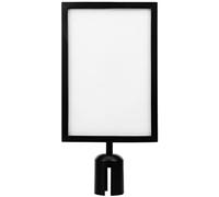 Zerodeko Titular De La Señal De Doble Marco De Señal Superior De Poste De Candelero Soportes Para Carteles Para Exhibir Soporte Para Letrero Doble Cara Oficina Metal Con Cubierta Piso