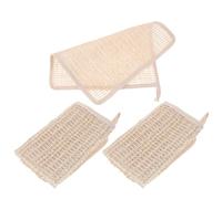 Zerodeko Toallitas de Ramio 3 Piezas para Baño y Rostro Paños de Algodón y Lino Naturales Tamaño Mediano Suaves y Absorbentes Ideales para Limpieza Facial y Corporal Diaria