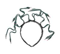 Zerodeko Tocado de Cosplay Medusa Cabeza de Serpiente Decorativa, Diadema Ligera en Verde Oscuro, 1 Pieza para Fiesta de Halloween y Disfraces de Mitología Griega