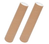 Zerodeko Tubo de Almacenamiento de Cartón Duro para Pósteres y Obras de Arte, Diámetro 5 Cm X 15 Pulgadas, Tapas de Cierre Seguro, Paquete de 2 Unidades, Adecuado para Envío Postal